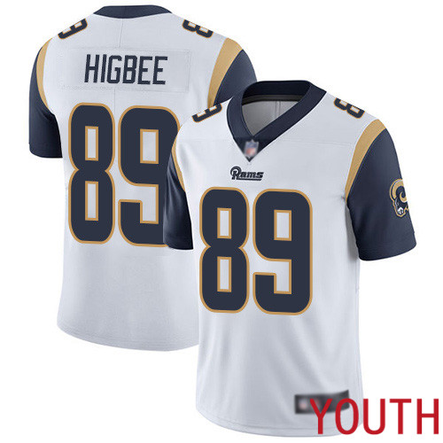 Los Angeles Rams Limited White Youth Tyler Higbee Road Jersey NFL Football #89 Vapor Untouchable->women nfl jersey->Women Jersey